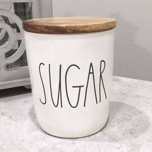 Rae Dunn Sugar Canister with Wooden Lid